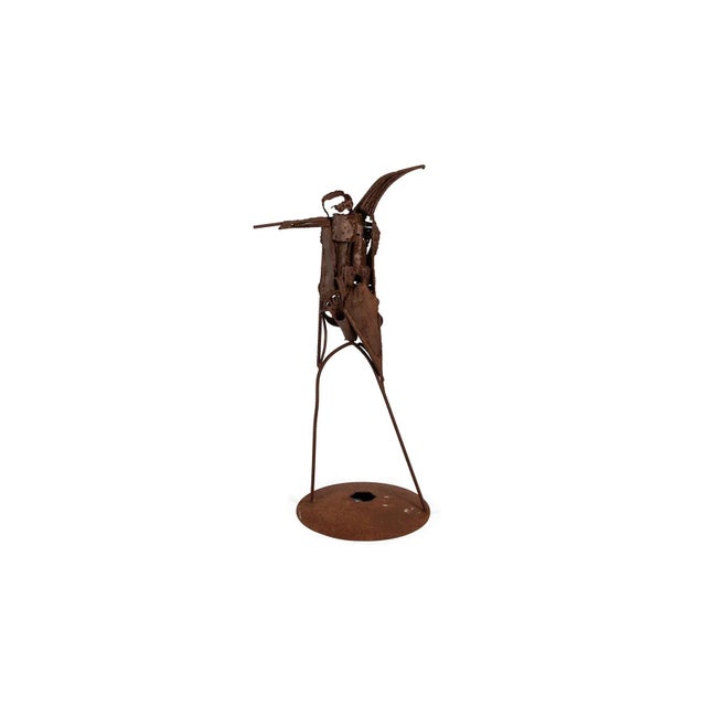 1970s Agnese Udinotti Mid Century Patinated Steel Sculpture For Sale - Image 5 of 6