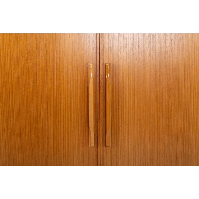 Danish Teak Sideboard with Tambour Doors and Drawers, 1960s For Sale - Image 9 of 14