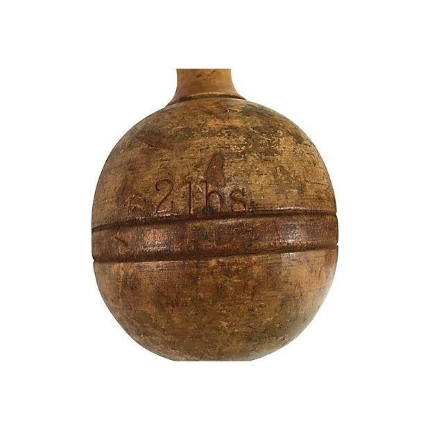 Mid-Century Modern 19th Century Wood Dumbbells - A Pair For Sale - Image 3 of 5