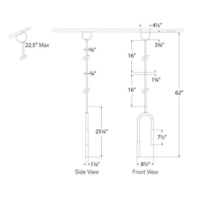 Modern Kelly Wearstler for Visual Comfort Signature Rousseau Small Asymmetric Pendant in Antique-Burnished Brass with Etched Crystal For Sale - Image 3 of 3