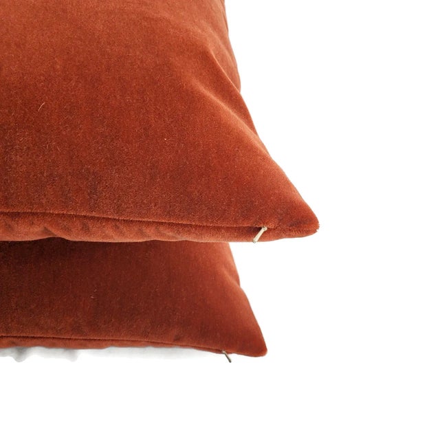 Not Yet Made - Made To Order F. Schumacher San Carlo Mohair Velvet in Sienna Pillow Cover For Sale - Image 5 of 7