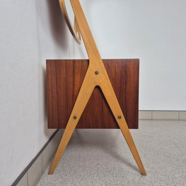 Mid-Century Teak and Beech Dressing Table from Orsta Bruk, Denmark, 1960s For Sale - Image 12 of 13