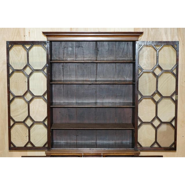 Antique Victorian Astral Glazed Bookcase with Long Legs, 1870s For Sale - Image 16 of 18