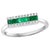 Princess Cut Emerald and Diamond Band/Ring 14 Karat Yellow Gold/ White Gold Princess cut Emerald in the Center row Each...