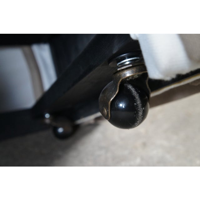 Textile 6 Restoration Hardware Modern Low Belgian Track Arm Slipcovered Dining Armchairs For Sale - Image 7 of 13