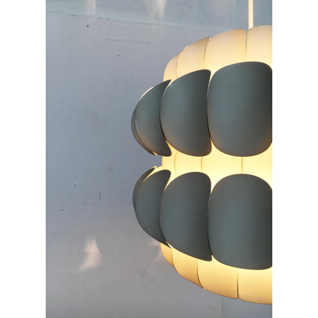 Mid-Century Swiss White Metal Pendant Lamp by H. Zender for Temde For Sale - Image 9 of 18