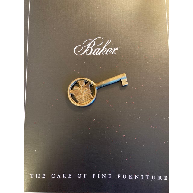 Rare Baker Furniture USA, a scarlet Queen Anne style japanned bureau plat/ writing desk together with a conforming chair....