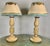 Rustic 19th Century Italian Candlestick Lamps With Custom Parchment Shades - a Pair For Sale - Image 3 of 11