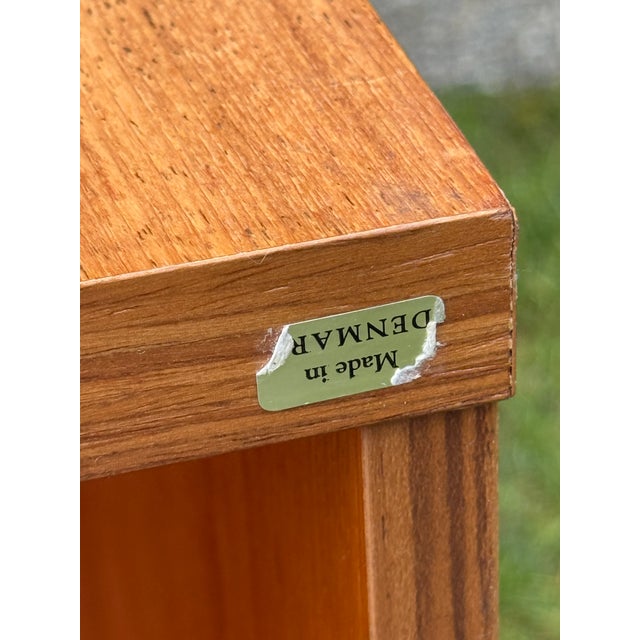 1980s Pair of Mid Century Modern Danish Teak Night Stand For Sale - Image 4 of 9