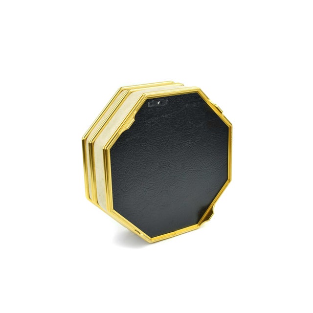Mid 20th Century Octagonal Geometric Shape Jewelry Trinket Box With Mirror Inside For Sale - Image 9 of 9