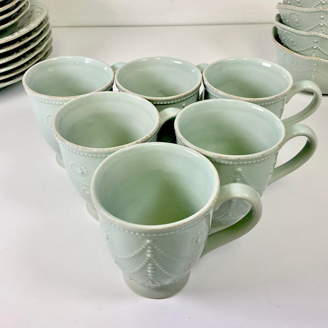 Art Nouveau Americana Lenox French Perle Ironstone Dinnerware - Set of 23 For Sale - Image 14 of 18