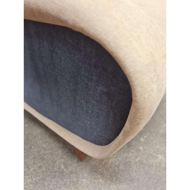 Blue Mid-Century Modern Ear Chair, Czechoslovakia, 1960s For Sale - Image 8 of 13