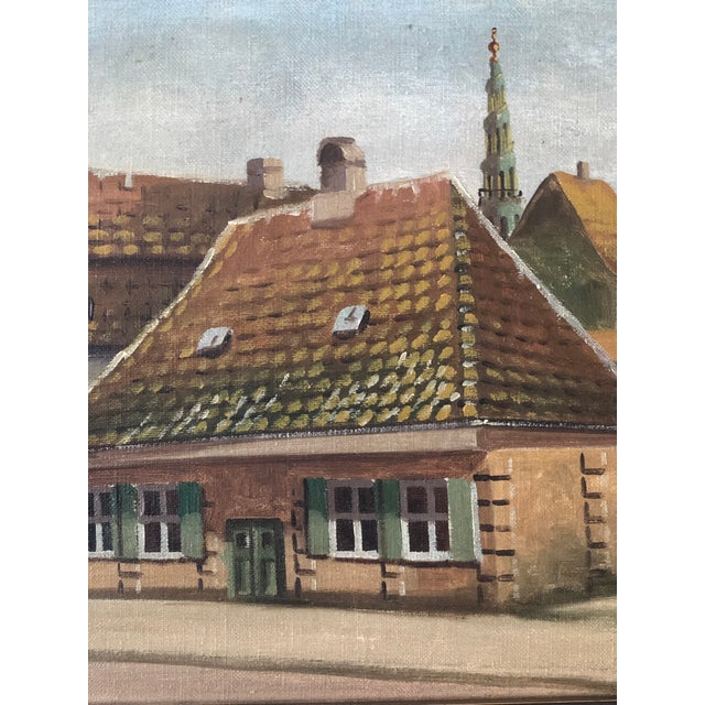 Vintage Original Cottage Oil Painting: Signed Large Countryside Art For Sale - Image 11 of 16