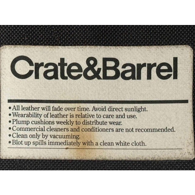 Crate & Barrel Leather Sleeper Sofa Crate and Barrel For Sale - Image 4 of 10