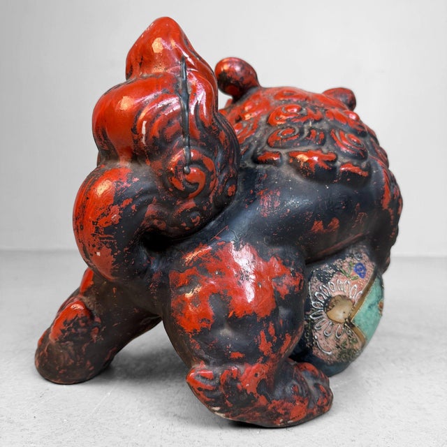 Japanese Shishi / Lion-Dog with Ball, 1950s For Sale - Image 10 of 14