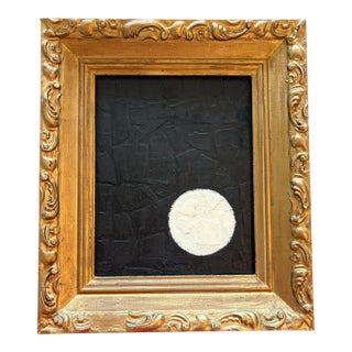 Contemporary Abstract Moon Rising in Vintage Frame For Sale
