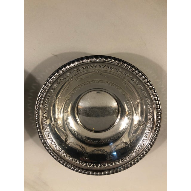 English Silver Condiment / Sauce Bowl With Saucer For Sale - Image 12 of 15