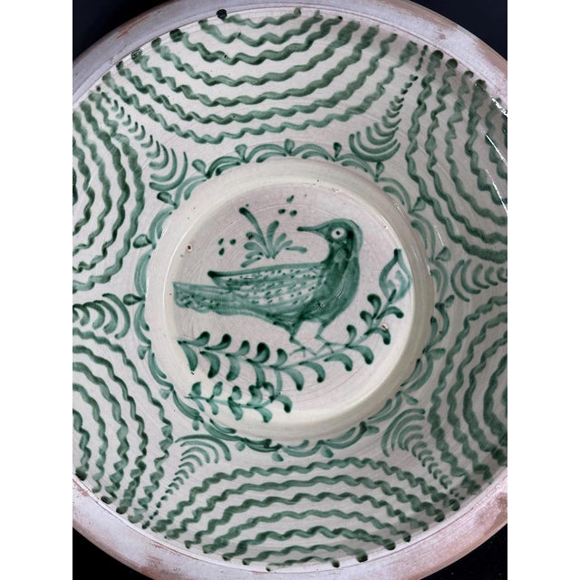 Large Spanish Fajalauza Ceramic Bowl from Lebrillo For Sale - Image 5 of 9
