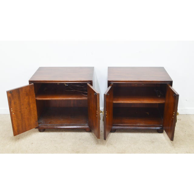 Brown Henredon Pan Asian Nightstands a Pair For Sale - Image 8 of 18
