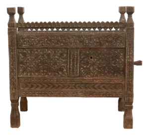 Antique Finely Carved Swat Valley Chest Cabinet