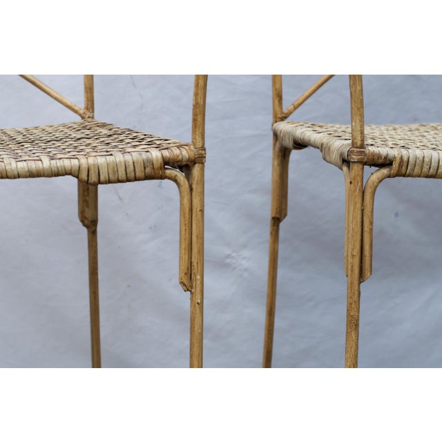 Neoclassical Styled Metal Bar Stools, Pair For Sale - Image 10 of 13