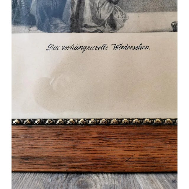 Beige The Fateful Reunion, 19th Century, Engraving, Framed For Sale - Image 8 of 13