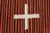 Modern Navajo-Inspired Geometric Wool Rug – Handmade in Terracotta and Off-White For Sale - Image 4 of 11
