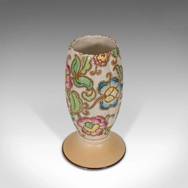 1950s Ceramic Flower Goblet Urn Vase For Sale - Image 9 of 13