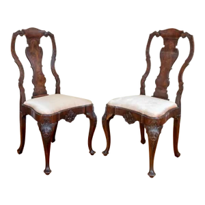 Pair of 18th Century Dutch Rococo Side Chairs