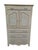 1990s Ethan Allen Country French Linen Chest Armoire Dresser Chifforobbe White Wood For Sale - Image 9 of 15