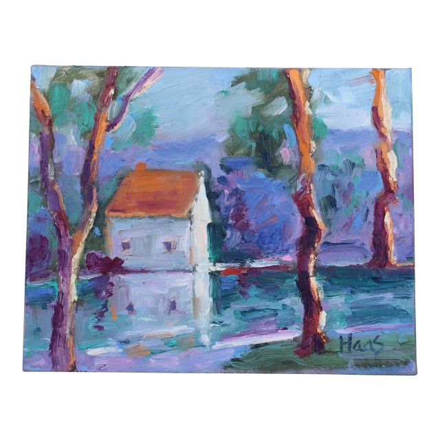 Contemporary Impressionist Morning Light at the Pond "After" Ted Goerschner For Sale