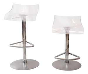 Ligne Roset Pam Crystal Adjustable Stools by Studio Archirivolto, Pair Of