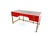 Vintage Campaign Style Red Lacquered Writing Table/Desk For Sale - Image 12 of 12