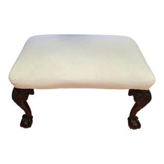 Georgian Style Ball & Claw Foot Bench For Sale