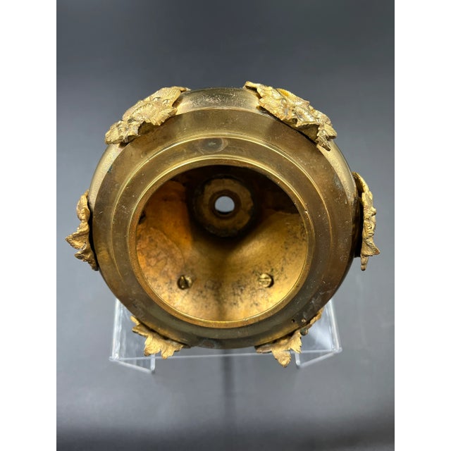 Brass Antique French Solid Brass Candle Holder For Sale - Image 8 of 13