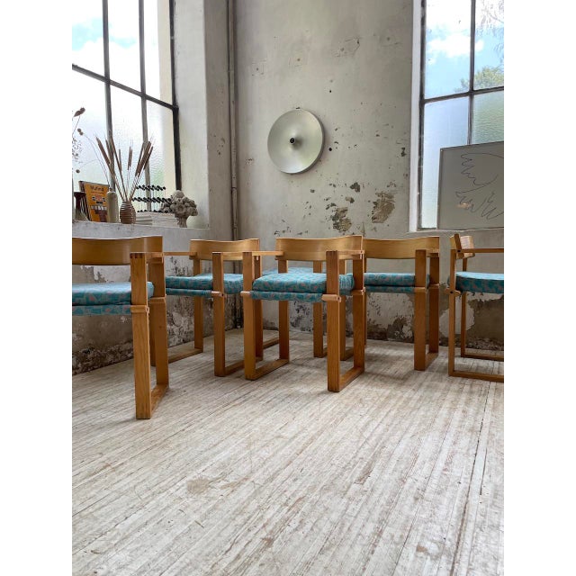 Oak Chairs with Armrests by Ate Van Apeldoorn, 1960s, Set of 6 For Sale - Image 15 of 18