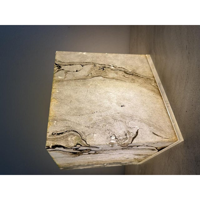 Plastic Mid-Century Modern Cube Table Lamp, 1970s For Sale - Image 7 of 18