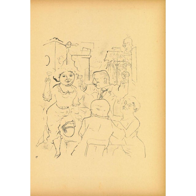 Engagement is an original offset and lithograph realized by George Grosz. The artwork is the platen. 17 from the portfolio...