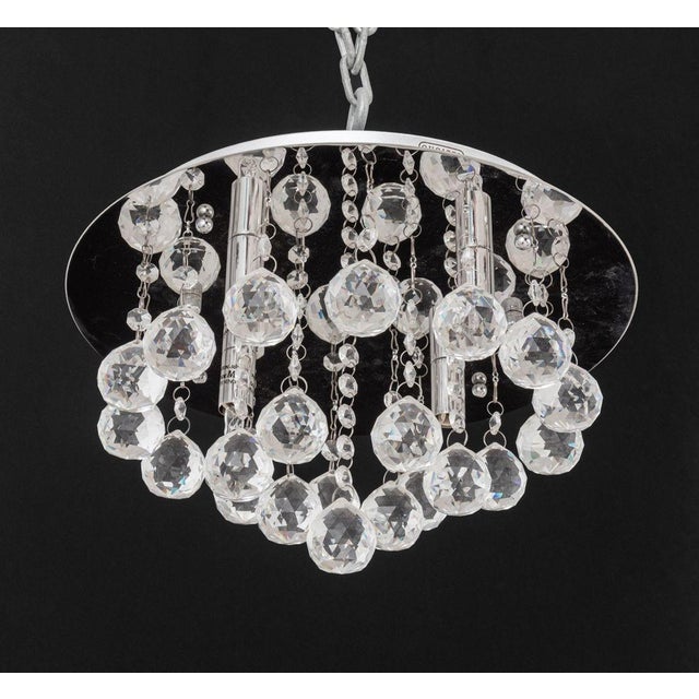 Quoizel Chrome and Crystal 4-Light Chandelier For Sale - Image 4 of 6