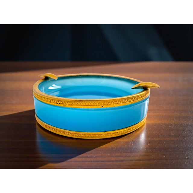 Vintage Murano Opaline Glass Ashtray from Manifattura Di Murano, 1970s For Sale - Image 6 of 8