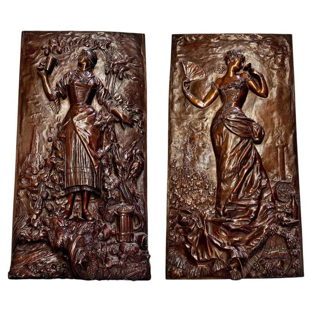 French School Artist, Female Allegories, 1890s, Bronze For Sale - Image 18 of 18