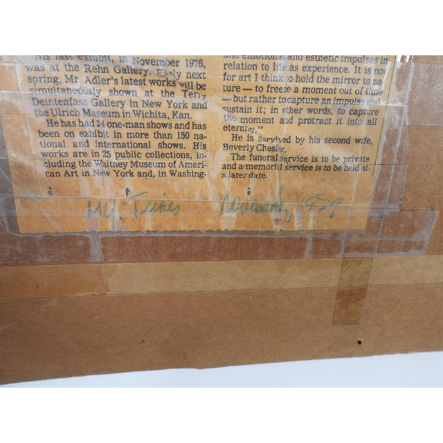 Small Mid 20th Century Samuel Adler Abstract Painting For Sale In Seattle - Image 6 of 7