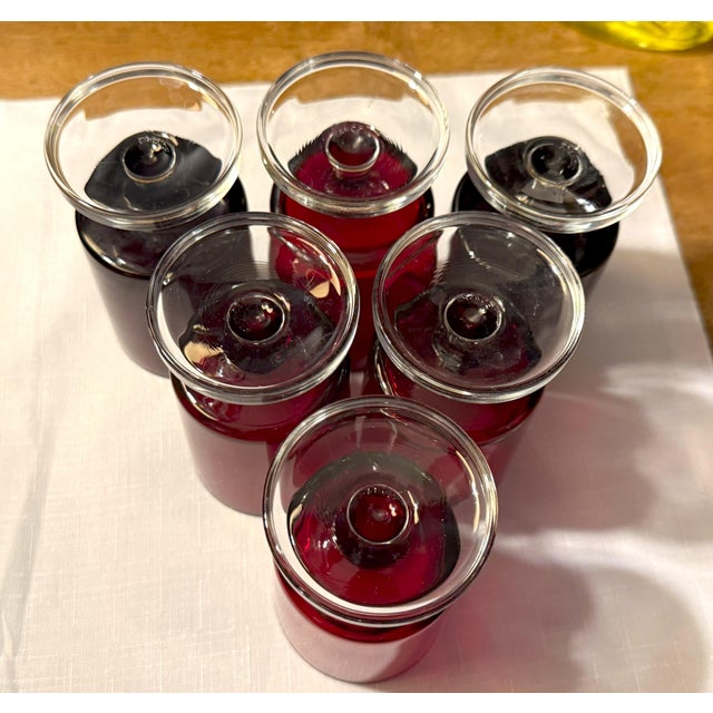 Cristal d'Arques Ruby Red Wine Glasses - Set of 6 For Sale In New York - Image 6 of 8