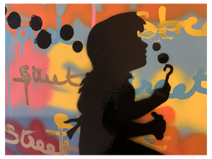Andrea Van Der Hoeven, Little Girl, 2022, Mixed Media on Canvas