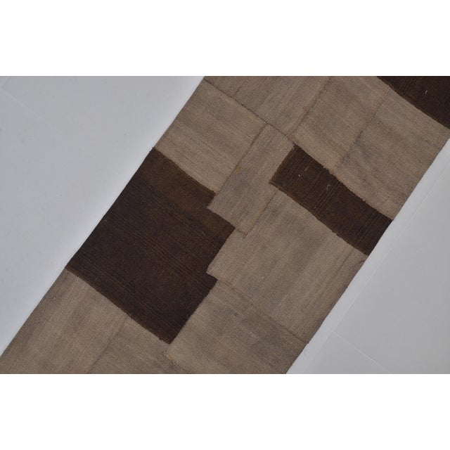 Decorative Vintage Hemp Kilim Runner For Sale In Phoenix - Image 6 of 9