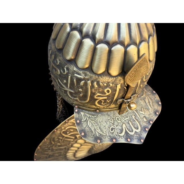 Not Yet Made - Made To Order Large Engraved Calligraphy Helmet Shield Set For Sale - Image 5 of 15