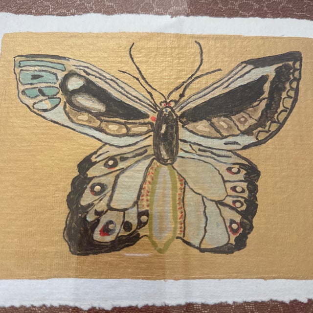 Original Acrylic Butterfly Painting Mounted on Fabric and Framed Created by myself, Dawn Lensing. Other original works may...