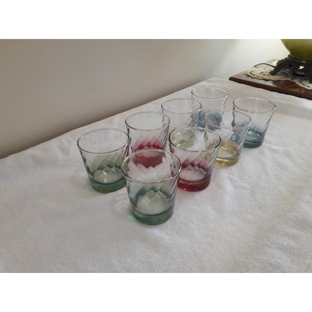 Vintage Swirl MultiColored Highball Glasses Set of 8 Chairish