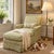 THE GUEST BEDROOM - The Reading Corner A place to unwind after a long trip. This custom upholstered reading chaise lounge...