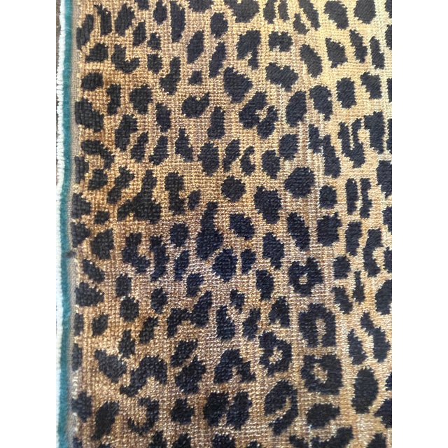 Lush and thick Clarence House "Kalahari" leopard print cotton/viscose velvet fabric. 1 1/2 yards Width 50.00 in (127.00...
